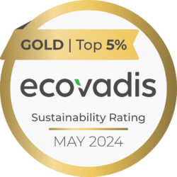 Ecovadis sustainability rating gold badge